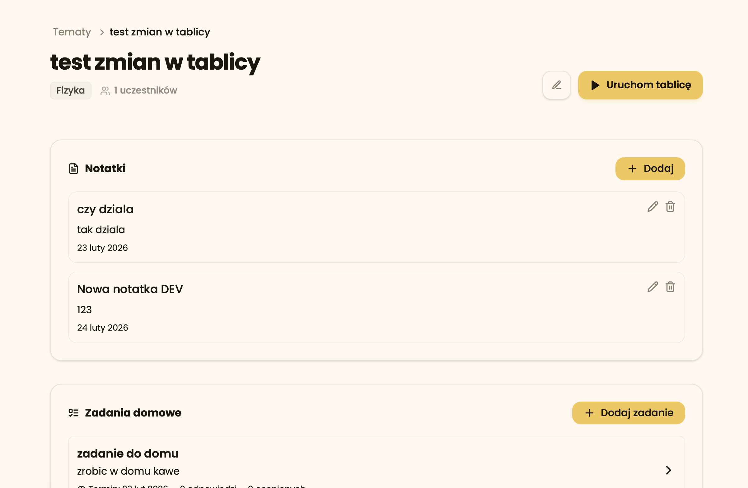 Widok tematu w Pewniutko